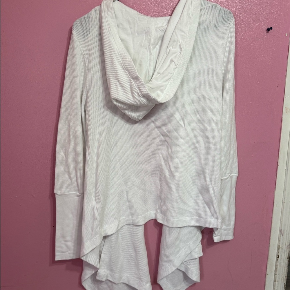 Splendid Women's Hooded Open Front Cardigan Size XS White NEW - Picture 5 of 5